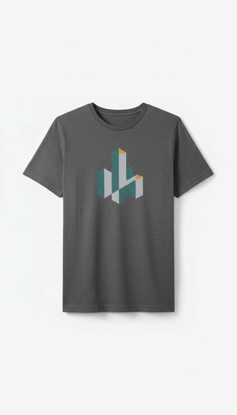 Graphic tee with city teal logo