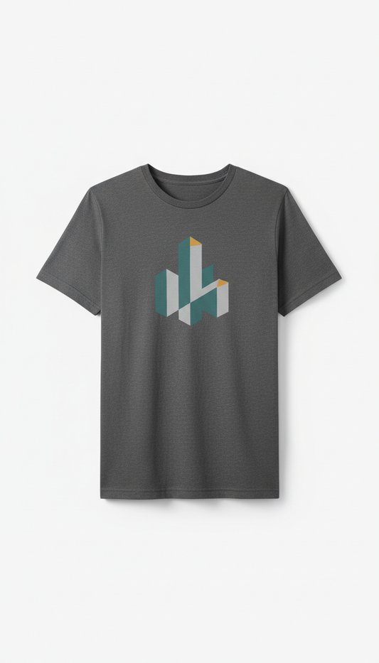 Graphic tee with city teal logo
