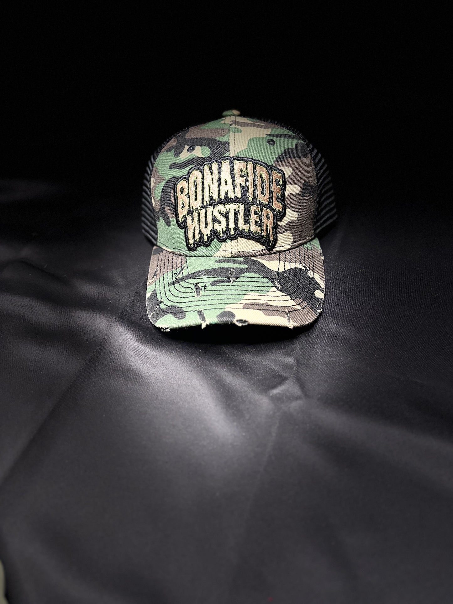 HRN Bonfide Hustler Snapbacks (Camo & Black)